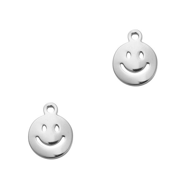 Charm Smiley (Stainless Steel) Silver