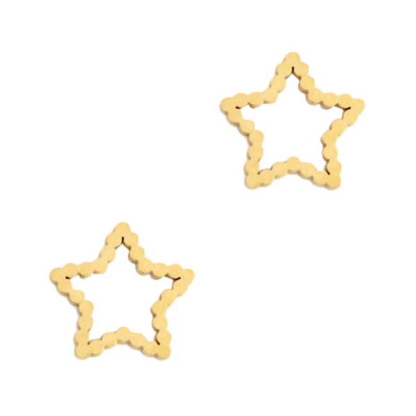 Stainless Steel Charm Connector Star Gold