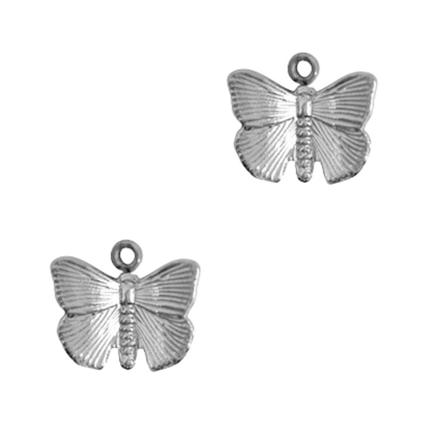Charm Butterfly Stainless Steel Silver