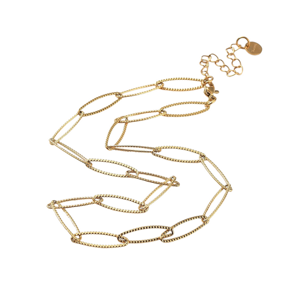 Ketting Paperclip Ribbel Chain