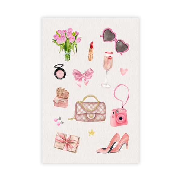 Kaartje Girly Illustraties