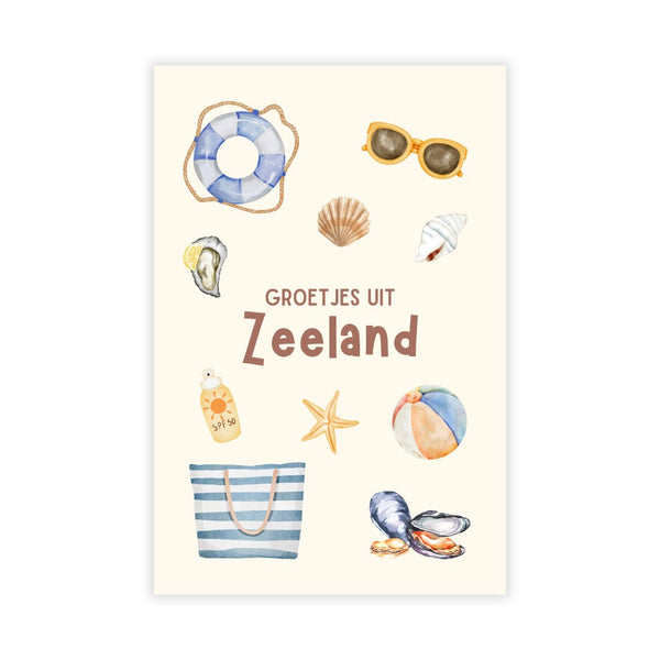 Kaartje Groetjes Uit Zeeland Illustraties