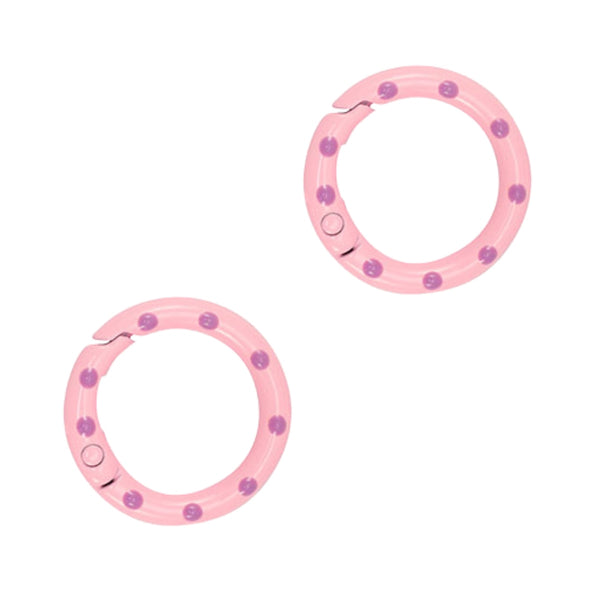 Sleutelhanger Ring Rond 25mm Roze Paars - 1 Stuk