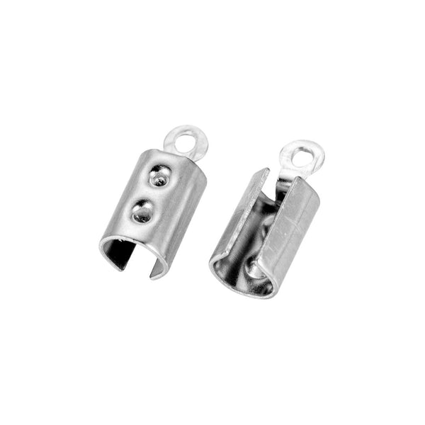 Veterklemmen (Stainless steel) 3.5mm Zilver - 10 stuks