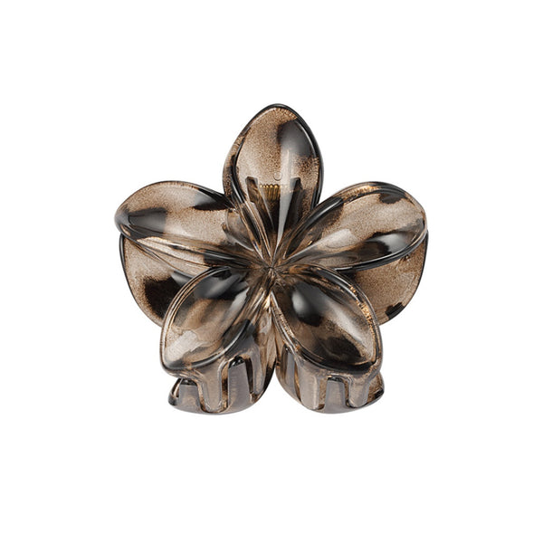 Haarclip Bloem Marble Bruin