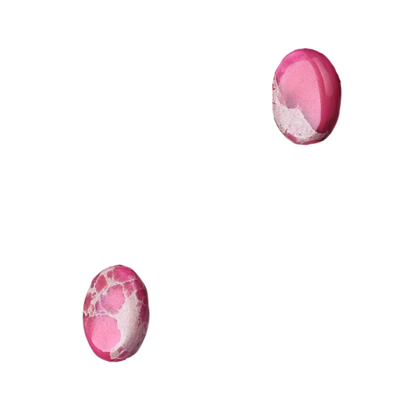 Natuursteen Kraal Ovaal Imperial Jaspis Roze 8mm - 1 stuk