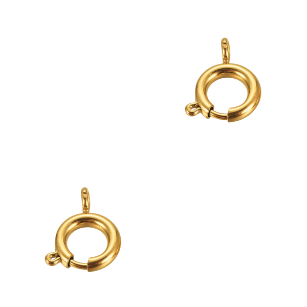 Boeislot 8mm (stainless steel) Goud - 1 stuk