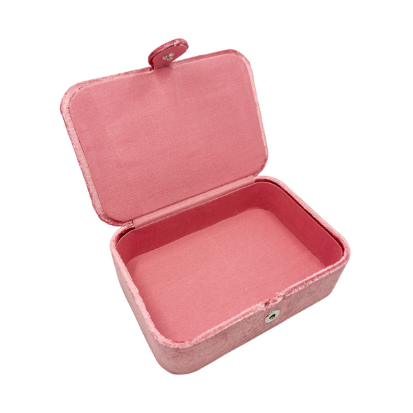 Opbergdoosje Velvet Levensboom Roze