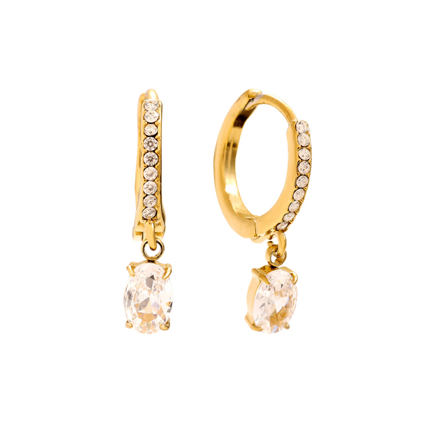 Oorbellen Hoop Crystal