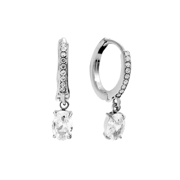 Oorbellen Hoop Crystal