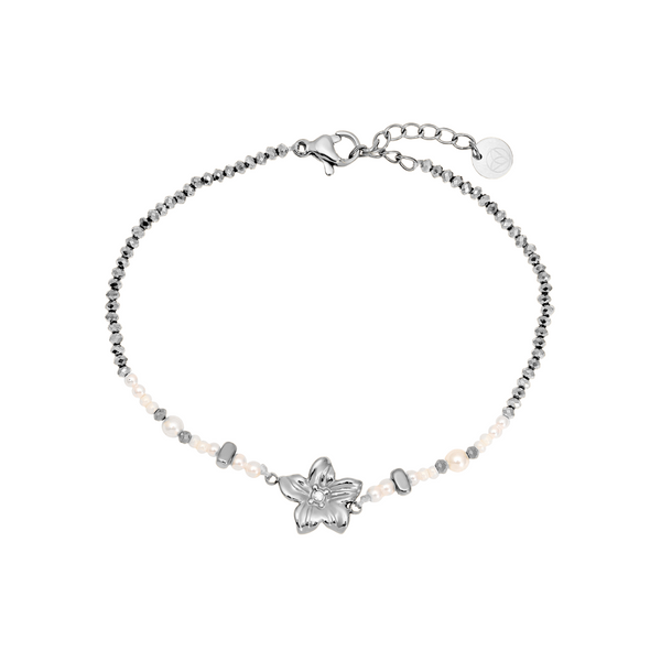 Armband White Flower