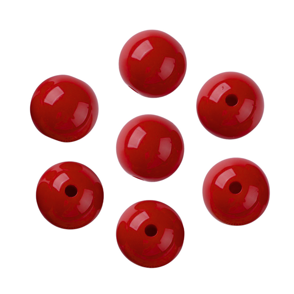 15mm Acryl Kralen Burgundy Rood - 1 stuk