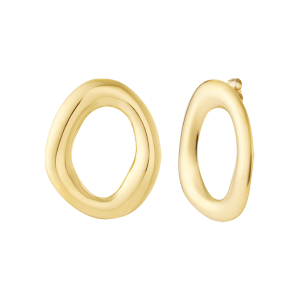 Oorbellen Stud Chunky Oval