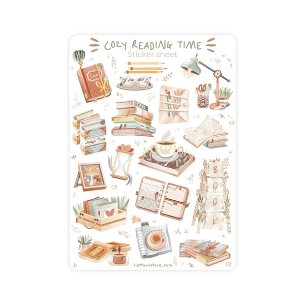 Stickervel Lettoon A6 - Cozy Reading Time