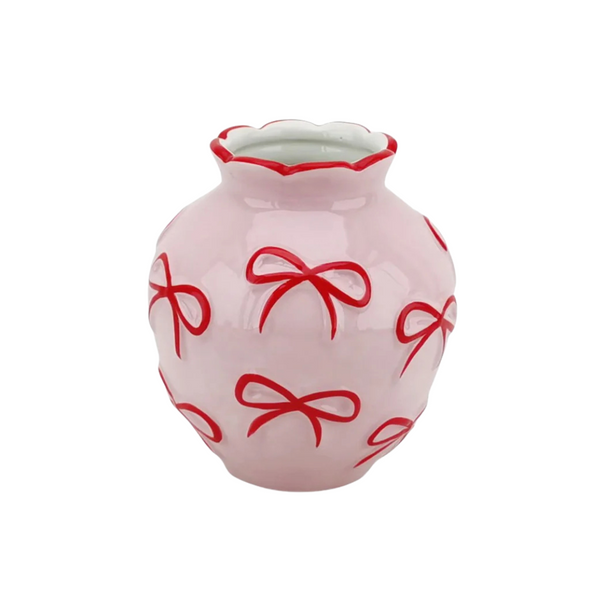 Vaas Strikjes Roze Rood