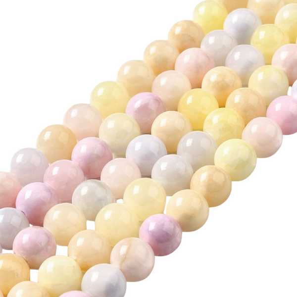 10mm Natuursteen Kralen Jade Pastel - 10 Stuks