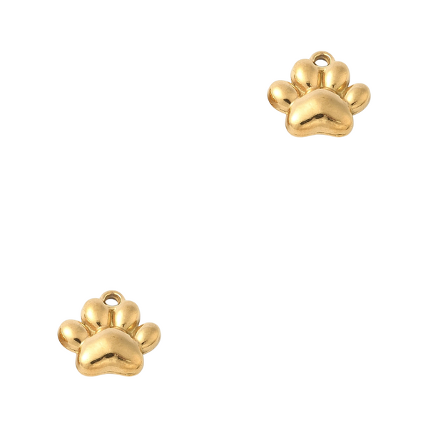 Bedel (Stainless steel) Hondenpoot 10.5mm Goud - 1 stuk