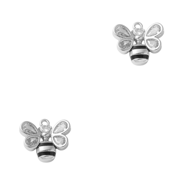 DQ Bedel Bij Zirkonia 14.5mm Zilver - 1 stuk