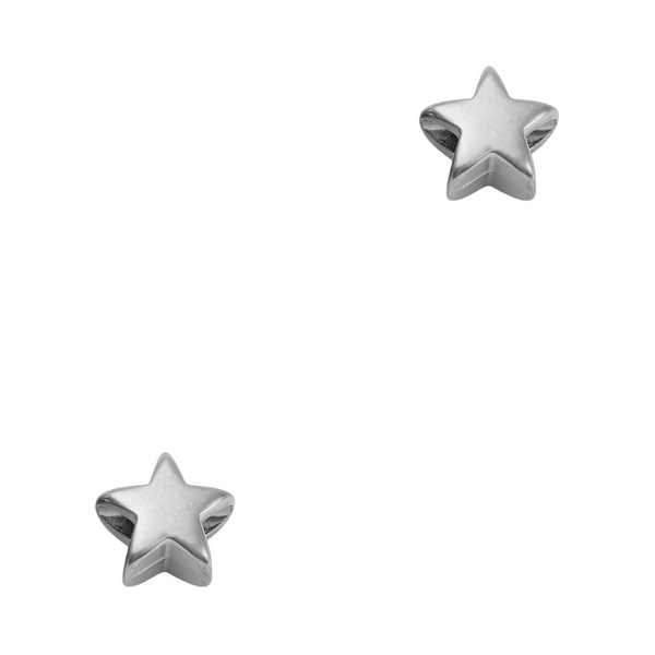 Metalen Kraal (Stainless steel) Ster 7.5x7.5mm Zilver - 1 stuk