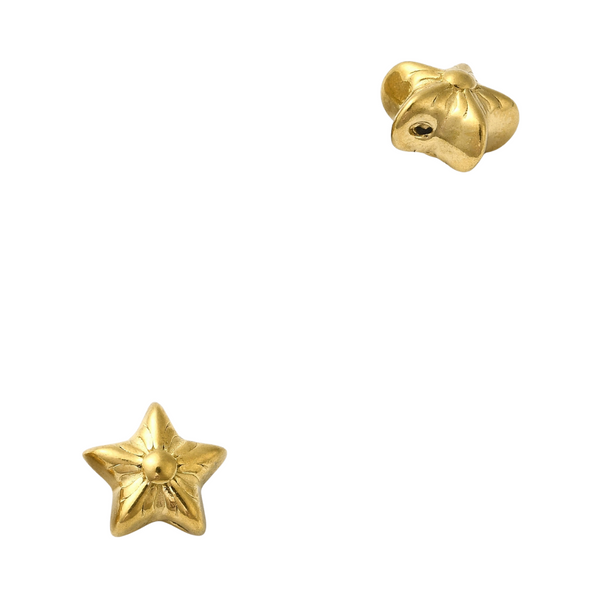 Metalen Kraal (Stainless steel) Ster Deco 8.5x8.5mm Goud - 1 stuk
