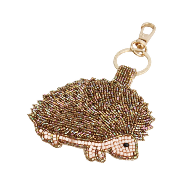 Sleutelhanger Kralen Egel - Goud Bruin