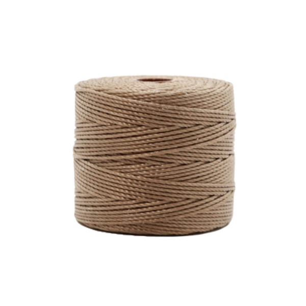 Nylon S-Lon draad 0.5mm Medium Bruin - per meter (per meter)