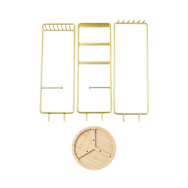 Sieraden Rekje Rond Goud Hout