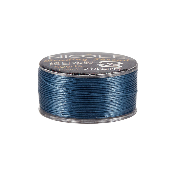 Beading Nylon draad 0.1mm Donker Blauw - 46 meter