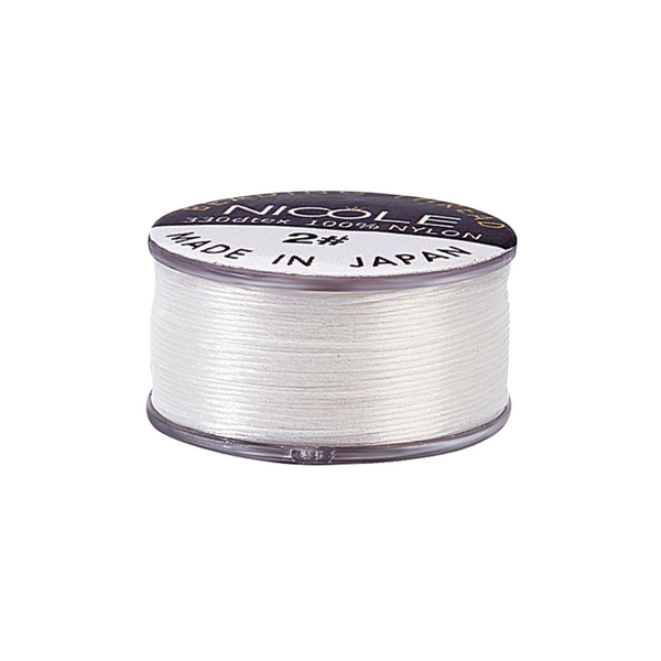 Beading Nylon draad 0.1mm Wit - 46 meter
