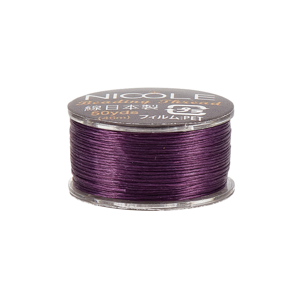 Beading Nylon draad 0.1mm Donker Paars - 46 meter