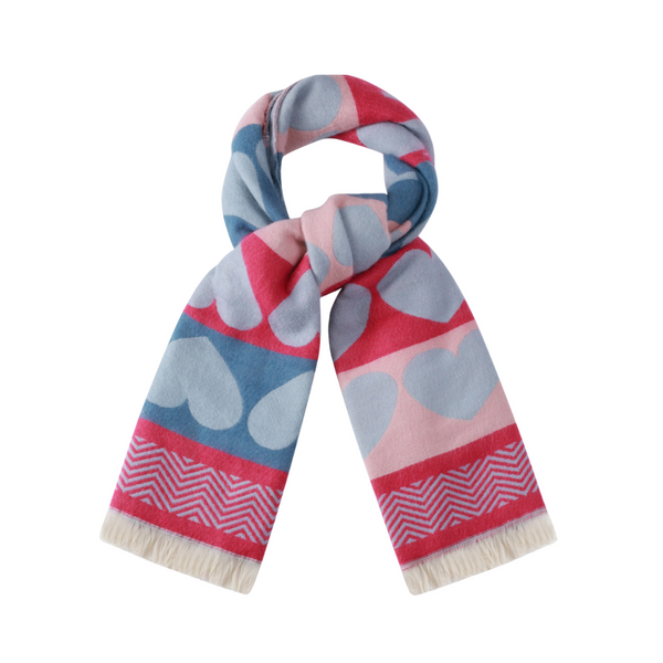 Sjaal Hartjes Blauw