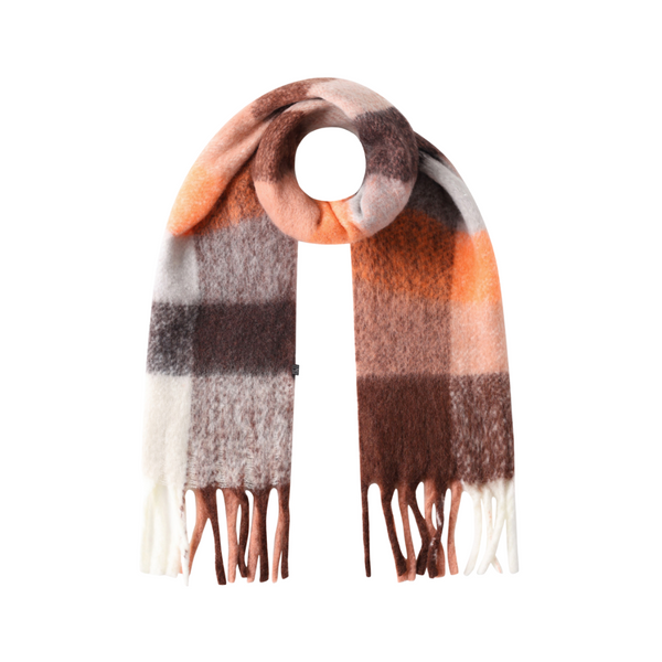 Sjaal Geruit Bruin Oranje