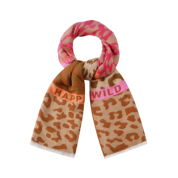 Sjaal Luipaard Bruin Roze