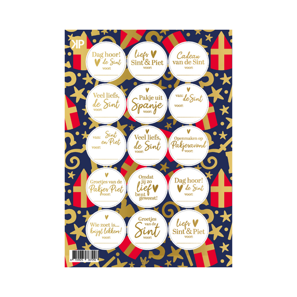 Stickervel Sinterklaas Luxe - 15 stickers