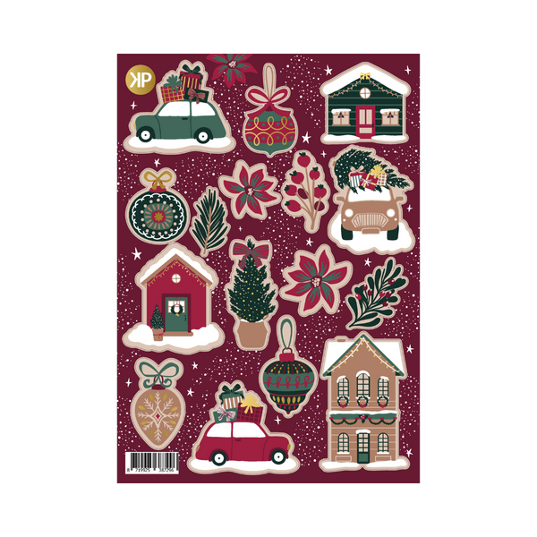 Stickervel Kerst Dorp - 15 stickers