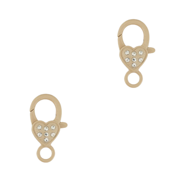 Sleutelhanger Karabijnslot 26mm Beige Steentjes - 1 Stuk