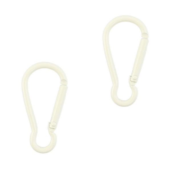 Sleutelhanger Karabijn haak 47mm Creme Wit - 1 Stuk