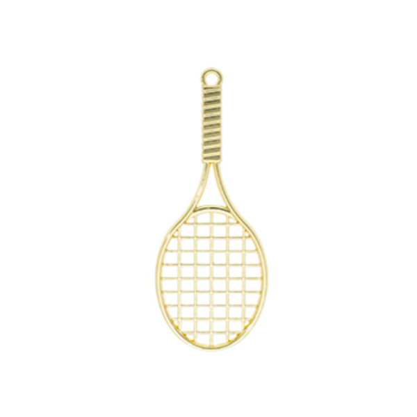 Statement Hanger Tennisracket 7.8cm Goud - 1 Stuk