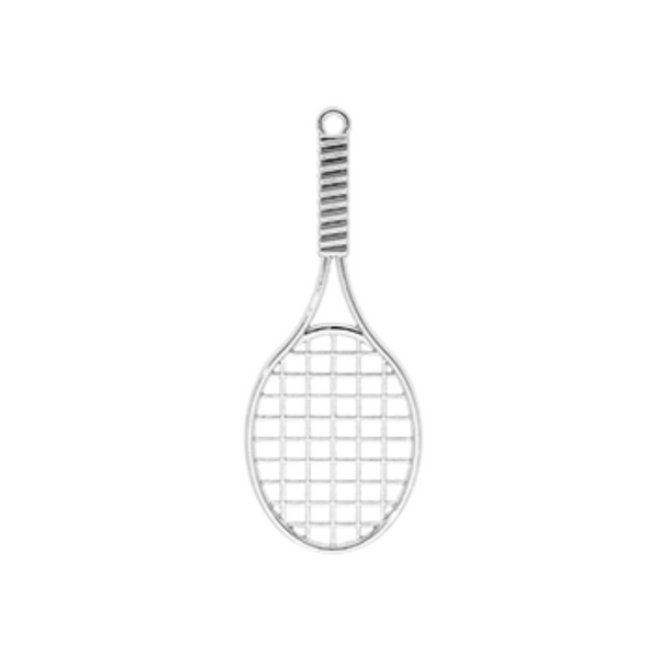 Statement Hanger Tennisracket 7.8cm Zilver - 1 Stuk