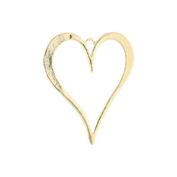 Statement Hanger Open Hart 7.1cm Goud - 1 Stuk