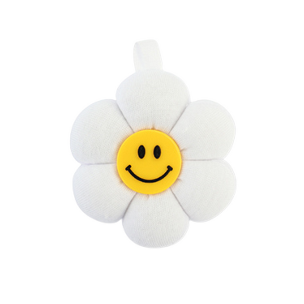 Statement Hanger Bloem Smiley 6.5cm Wit - 1 Stuk