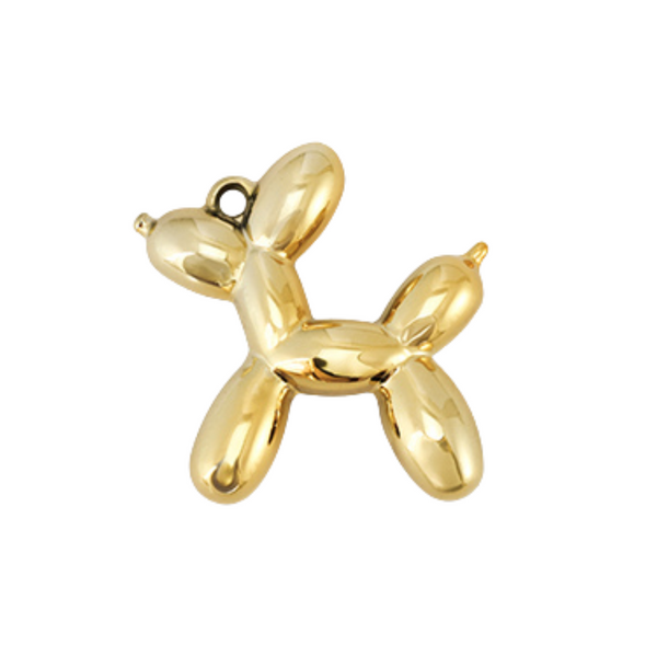 Statement Hanger Ballon Hond 4.7cm Goud - 1 Stuk