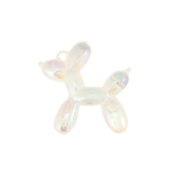 Statement Hanger Ballon Hond 4.7cm Holo Wit - 1 Stuk