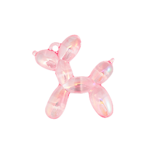 Statement Hanger Ballon Hond 4.7cm Holo Roze - 1 Stuk