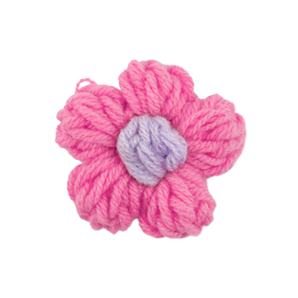 Gehaakte Bloem 4.4cm Roze Paars - 1 Stuk