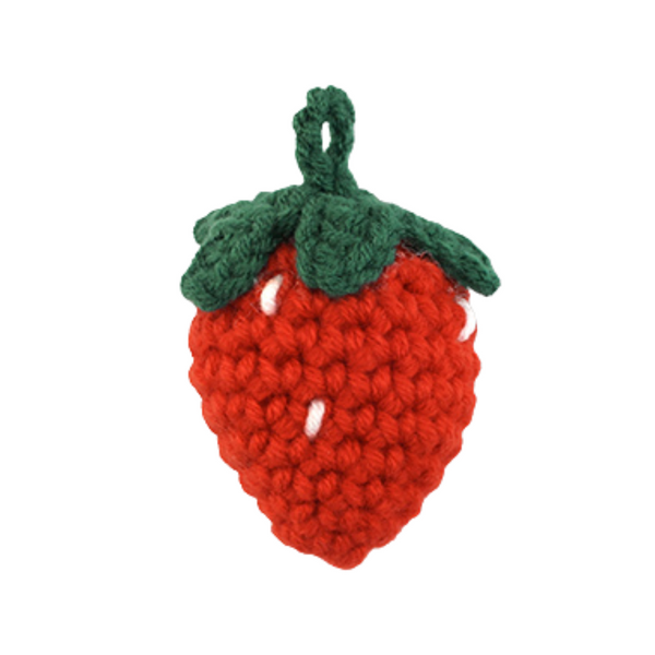 Gehaakte Aardbei 5.2cm Rood - 1 Stuk