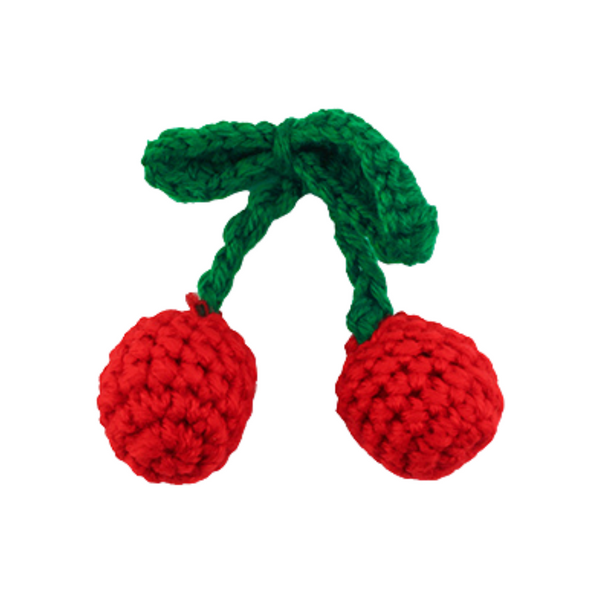 Gehaakte Kersen 11cm Rood - 1 Stuk