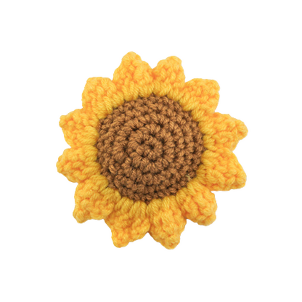 Gehaakte Zonnebloem 7.7cm Geel - 1 Stuk