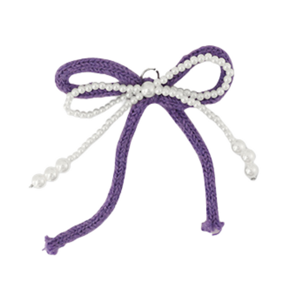 Statement Hanger Dubbele Strik 14cm Paars - 1 Stuk