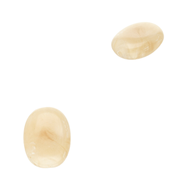 Acryl Kraal Ovaal Beige 19x15mm - 1 stuk